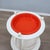 Space Age White & Orange Serving Trolley Bar Cart, 1960s For Sale - Image 6 of 12