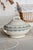 Antique ironstone tureen from the Longwy pottery, Capucine pattern, recognizable by its finely drawn blue floral...