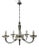 White Murano Glass and Brass Chandelier, 1940s For Sale
