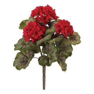 Geranium Floral Bush (Set of 2) For Sale