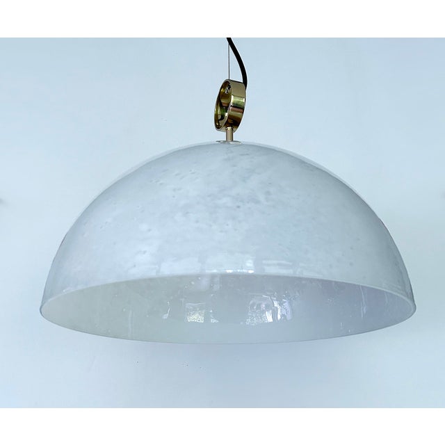 Space Age Pendant Light in Glass from Glashütte Limburg, 1950s For Sale - Image 9 of 18