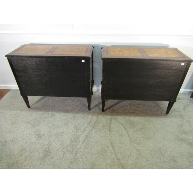 Milling Road by Baker Furniture Pair of Matching Burl Wood Chests For Sale - Image 12 of 12