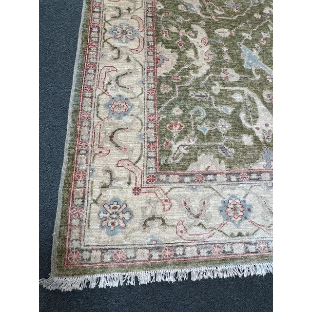 Traditional 6ft 2in × 9ft Hand-Knotted Wool Oriental-Style Area Rug For Sale - Image 3 of 12