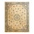 1890s Beige Floral Antique Chinese Peking Rug 11' 9" X 14' 8" Handknotted Wool Carpet For Sale