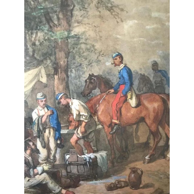 G. Verdey, Life of the French Cavalry, 1914, Watercolour, Framed For Sale - Image 3 of 8