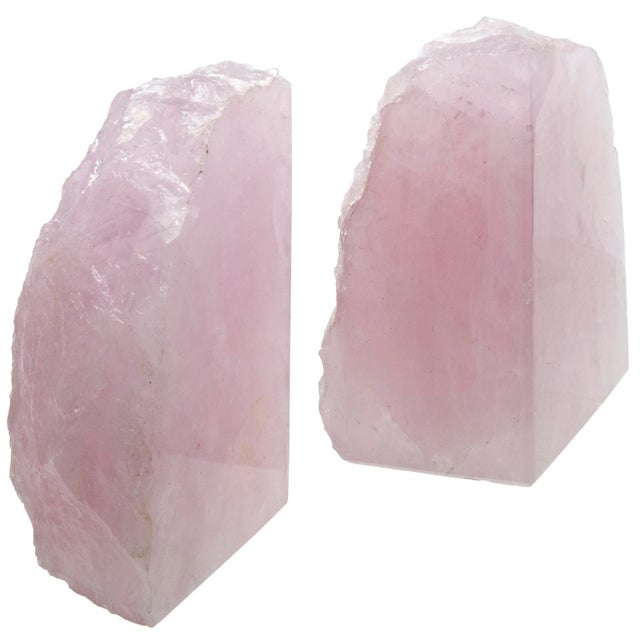 Pair Of Rose Quartz Bookends Chairish