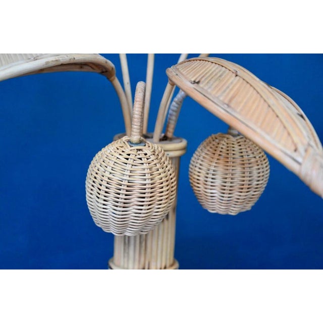 Vintage Rattan Palm Lamp, 1970s, Set of 2 For Sale - Image 13 of 18