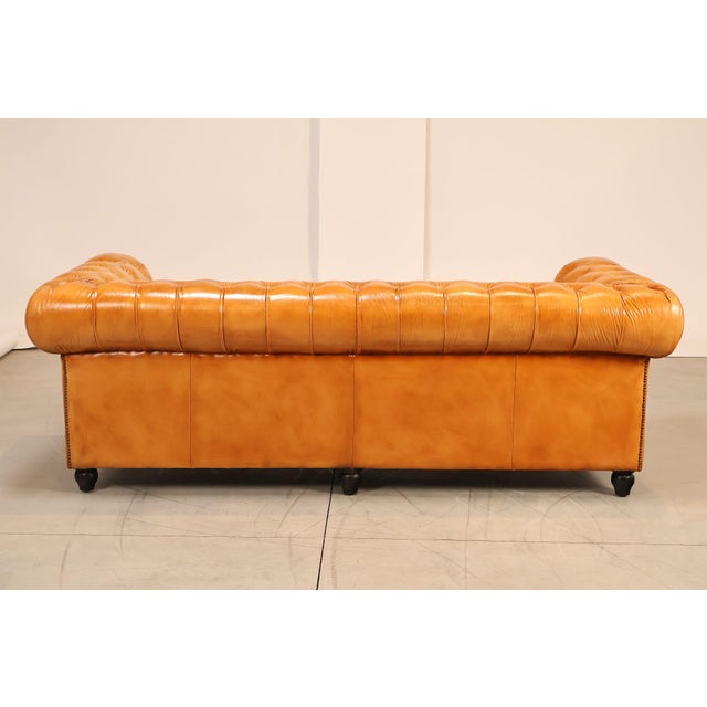 English Traditional Style Leather 'Cheyenne' Chesterfield Sofa For Sale - Image 14 of 18