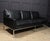 Mid-Century Modern Black Leather Sofa, 1970 For Sale - Image 7 of 16