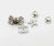 Contemporary Chanel Brand New Silver CC Star Bow Crystal 3 Pins - 3 Pieces For Sale - Image 3 of 3