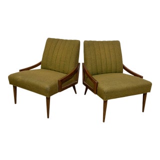 Mid Century Modern Upholstered Chairs by Kroehler- A Pair For Sale