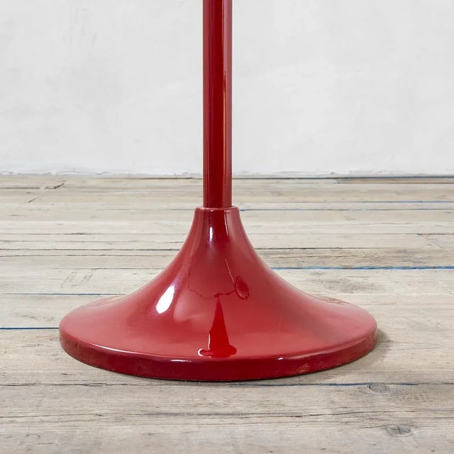 Model 5055 Red Metal Ground Lamp with Ups and Down System by Luigi Bandini Buti for Kartell For Sale - Image 10 of 11