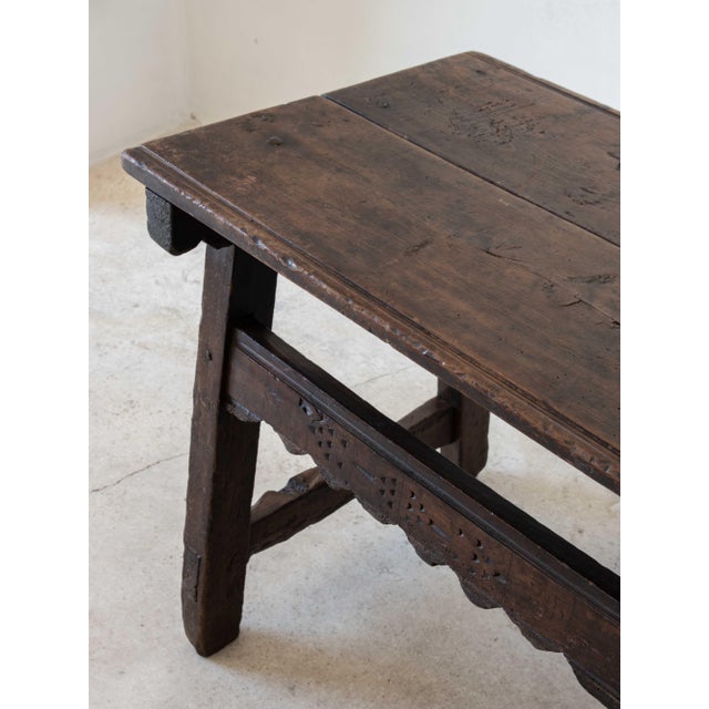 Spanish Engraved Console Table, 1700s For Sale - Image 6 of 9