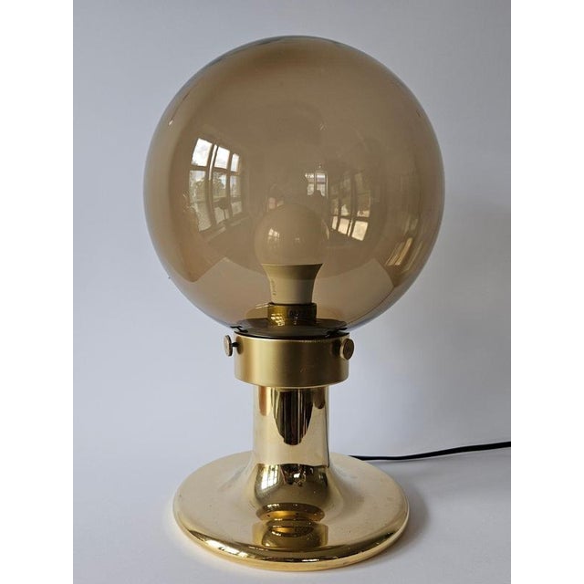 Very Midcentury Large Table Brass Lamp, Switzerland, 1970s For Sale - Image 4 of 12
