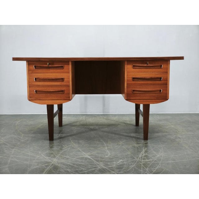Danish Modern Teak Executive Desk by J. Svenstrup for A.P. Møbler, 1960s For Sale - Image 18 of 18