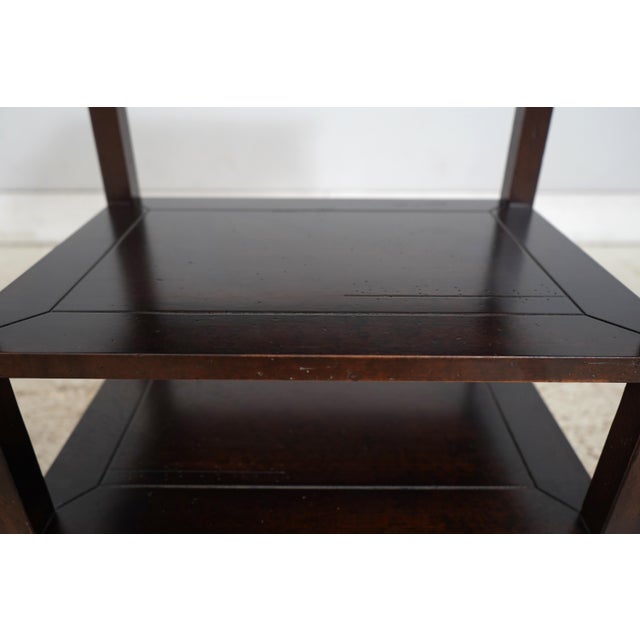 Wood Baker Milling Road Italian Distressed Finish Tiered End Table For Sale - Image 7 of 13