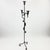 Black Hand Forged Iron Floor Candelabra 48.5″ (123cm) Antique Copper Patina 3-Arm Balanced Scroll Candle Holder Rustic Decor For Sale - Image 8 of 8