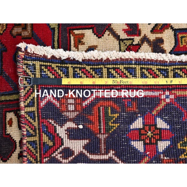 1960s Red Semi Antique Persian Heriz Rug For Sale - Image 12 of 12