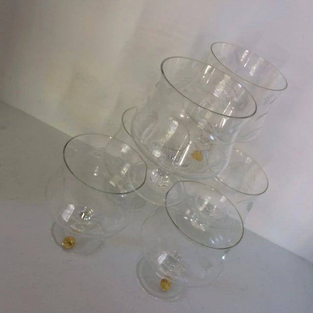 Sasaki Noritaki Wheat Pattern Crystal Brandy Cocktail Glasses - Set of 6 For Sale - Image 12 of 13