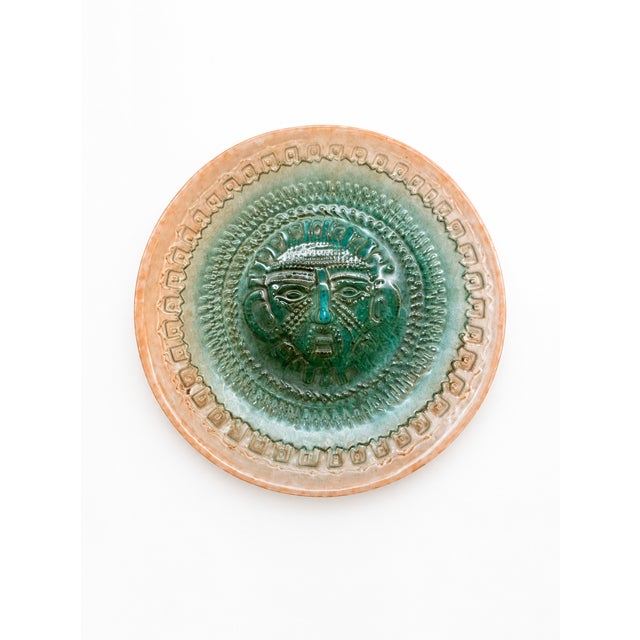 Beige Mid-Century Italian Brutalist Ceramic Wall Platter by SAICIS Keragres Spezzano, 1970s For Sale - Image 8 of 8
