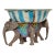 Vintage Ceramic Circus Bowl on Elephant Stand by Dan and Nisha Ferguson For Sale