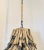 Stylish Currey & Co. Organic Modern Driftwood Chandelier, one light, showroom floor sample