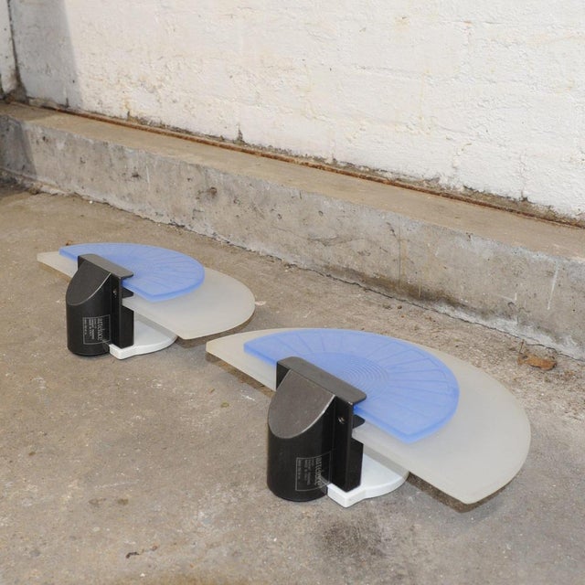 Blue Diva Wall Lights from Arteluce, Italy, 1980s, Set of 2 For Sale - Image 6 of 9