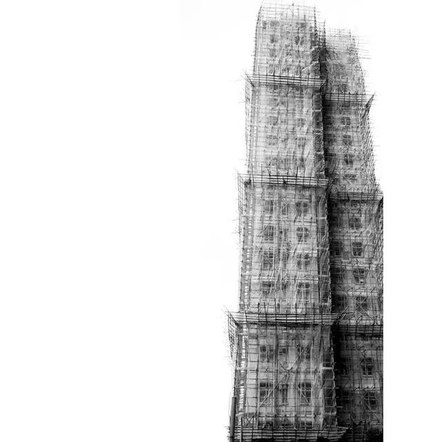 The bamboo scaffolding and net took my breath away... so simple, elegant, fragile looking and strong. Printed on...