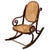 Victorian Antique Vienna Secession Bent Oak & Cane Scrolling Children Sized Rocking Chair, Thonet For Sale - Image 3 of 7