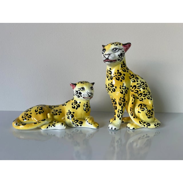 Vintage Ceramic Cheetah Figurines - a Pair For Sale - Image 13 of 13