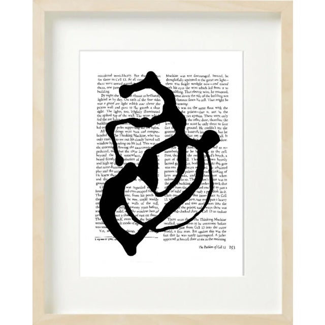 Wood Shadow Box Framed 'Black & White Abstractions Series' (2) - Gallery Wall Art Prints Installation by Diane Grant - Set of 15 For Sale - Image 4 of 11