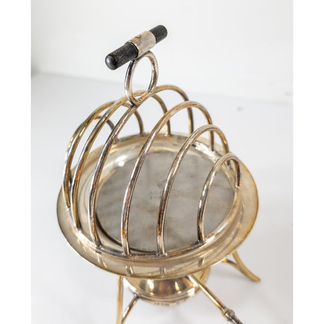 Early 20th Century Georgian Style Silverplate Toast Rack by Asprey of London For Sale - Image 9 of 14