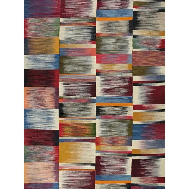 Handwoven Scandinavian Style Persian Kilim Rug 10'4"×13'6" For Sale - Image 13 of 13