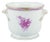 Apponyi Flowerpot with Purple Floral Motifs from Herend, Hungary, 1970s For Sale