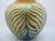 Lundberg Studios Lundberg Studios Moire Fern Heart Pulled Feather Iridescent Gold Art Glass Vase For Sale - Image 4 of 13