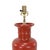 Chinese Hand-Painted Red Glazed Ceramic Table Lamps - Pair For Sale - Image 4 of 7