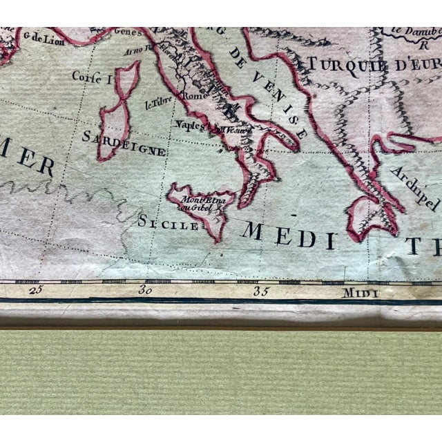 18th C. Map of European Rivers and Mountains by Jean-Baptiste Louis Clouet (1729-1790) For Sale - Image 4 of 9