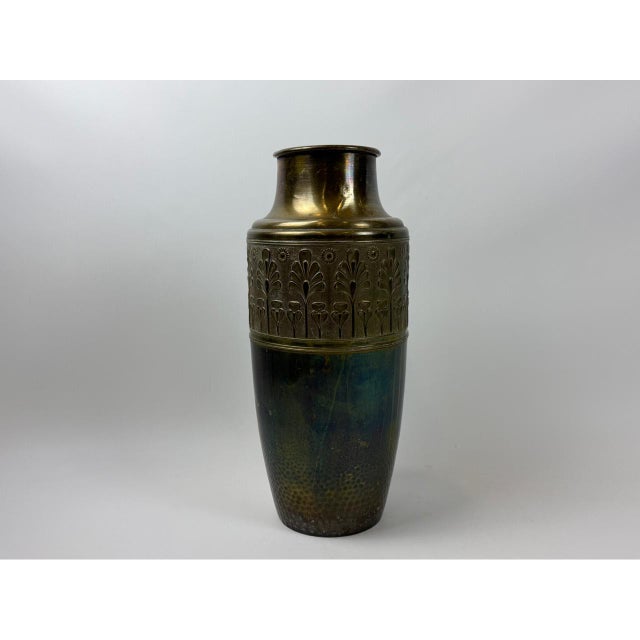 Antique Jugendstill Vase in Brass, 1900s For Sale - Image 13 of 14