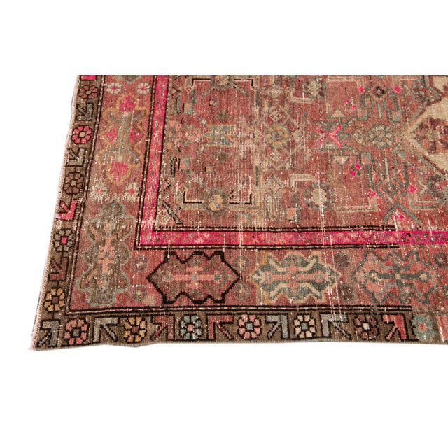 Shabby Chic Vintage Handmade Scatter Wool Rug For Sale - Image 4 of 13