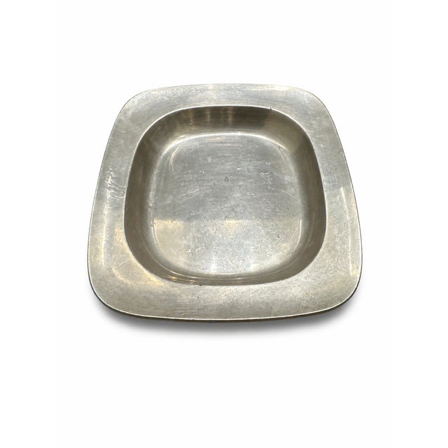 Vintage Danish Pewter Square Tray by Just Andersen, 1940 For Sale - Image 3 of 7
