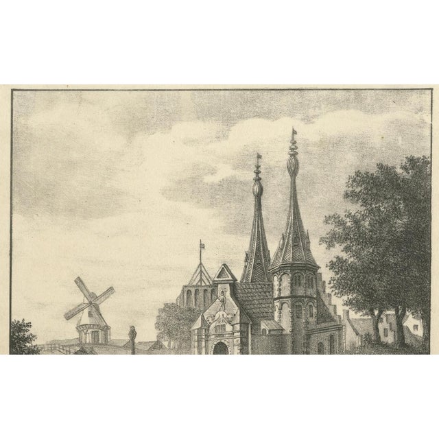 Jan Bulthuis, Vrouwenpoort, Leeuwarden Historic Frisian City Gate View, 1790s, Print For Sale - Image 9 of 10