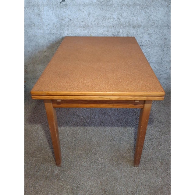 Dining Table with Sliding Extensions, 1950s For Sale - Image 6 of 12