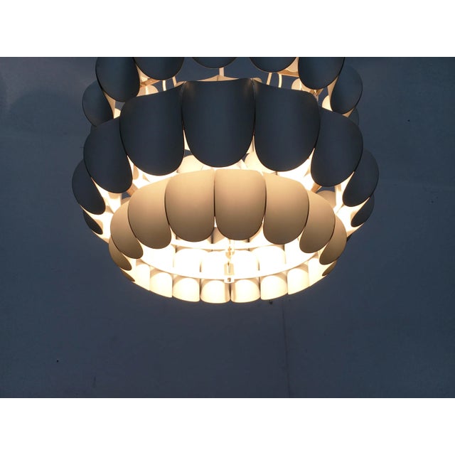 Mid-Century Swiss White Metal Pendant Lamp by H. Zender for Temde For Sale - Image 10 of 18