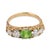 This enchanting Victorian ring showcases the vivid brilliance of a striking demantoid garnet, celebrated for its...