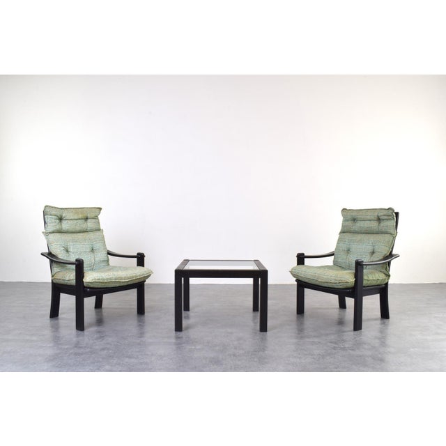 Mid-Century Danish Lounge Chairs and Coffee Table, 1970s, Set of 3 For Sale - Image 17 of 17