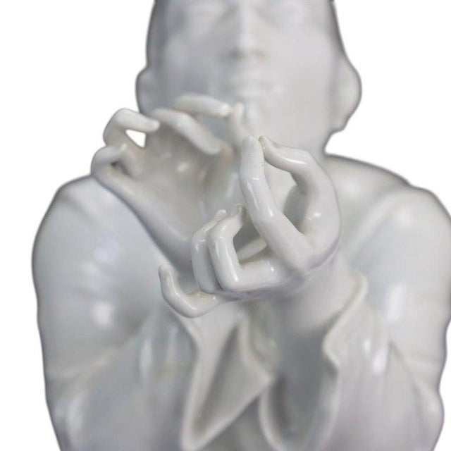 1950s Meissen Designed by Alexander Struck Blanc De Chine Porcelain “The Tailor” C1950 For Sale - Image 5 of 15