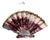 Mid 20th Century G. Lanoue Original Mixed Media Paper Fan Sculpture Gold Leaf Framed Wall Art For Sale