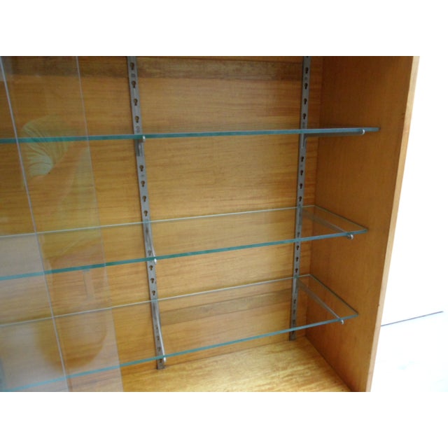 Vintage Shop Display Bookcase with Sliding Doors, 1950s For Sale - Image 8 of 12