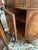 Vintage Walnut Demilune Cabinet or Sideboard With Black Marble Top For Sale - Image 9 of 9