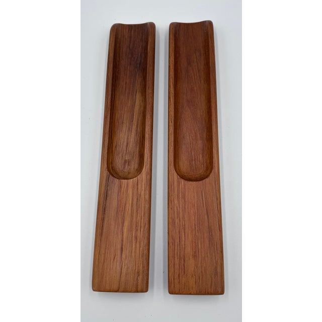 1950s 1950s Mid-Century Modern Danish Dansk Teak Salad Servers Tongs by Jens Quistgaard - 2pcs For Sale - Image 5 of 7